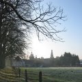 Schlosstürme im Gegenlicht